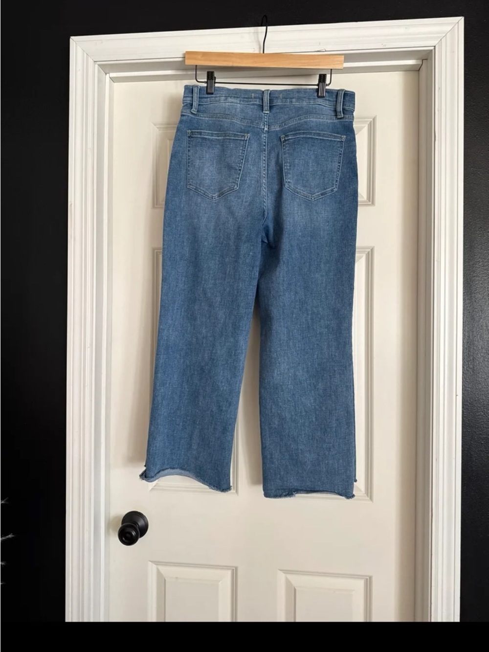 Eunina Dawn super high rise wide leg cropped jeans in Medium Wash size 11/30 - Picture 8 of 12